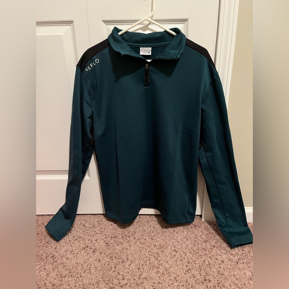 Reflo Dark Green Barents Midlayer Quarter Zip Pull Over Sweater Size XL‎ Golf